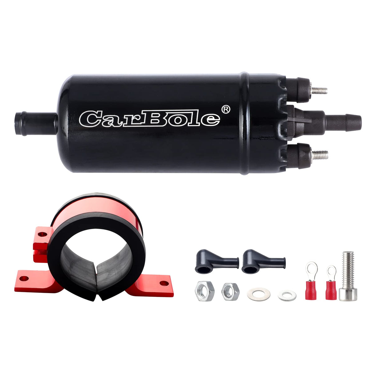 CarBole front view of external pump showing compact design and reliable flow