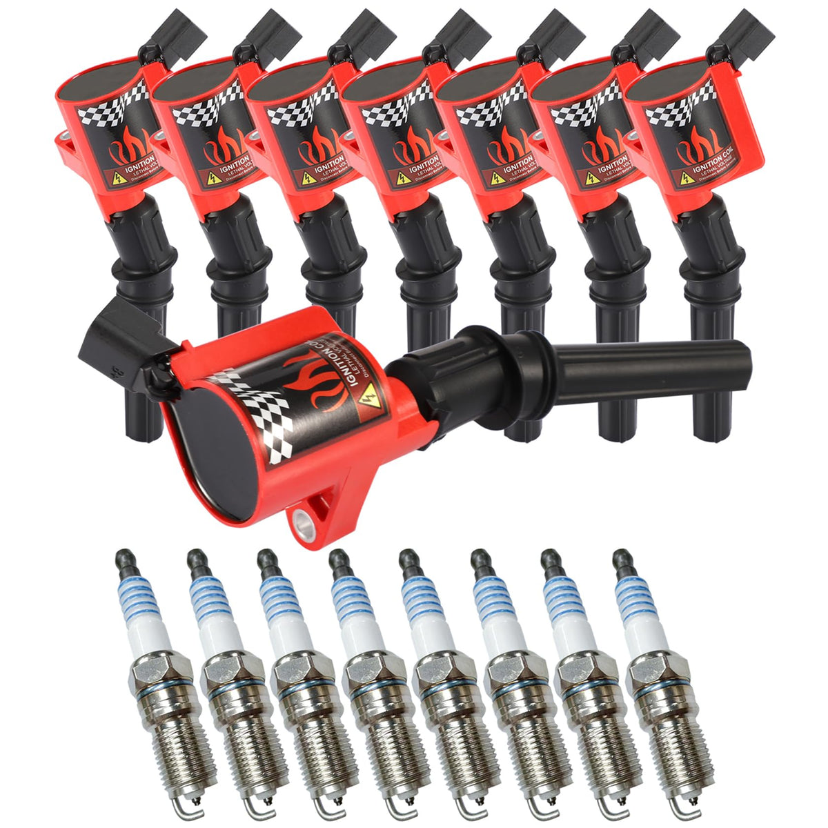 CarBole kit front packaging showing complete coil and plug set benefits