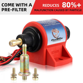 CarBole pump mounted on bracket showing stable installation and vibration reduction benefit