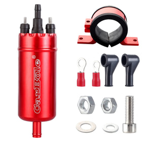 CarBole pump held in hand for scale showing compact size for versatile mounting benefit