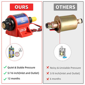 CarBole pump 12V wiring connection for low-current power and easy hookup benefit