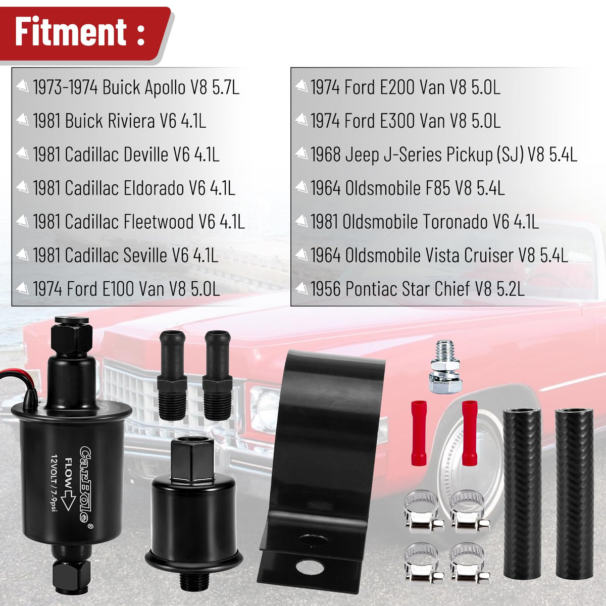 CarBole pump next to ruler showing compact size for flexible placement
