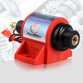 CarBole pump next to a coin for scale showing compact footprint benefit
