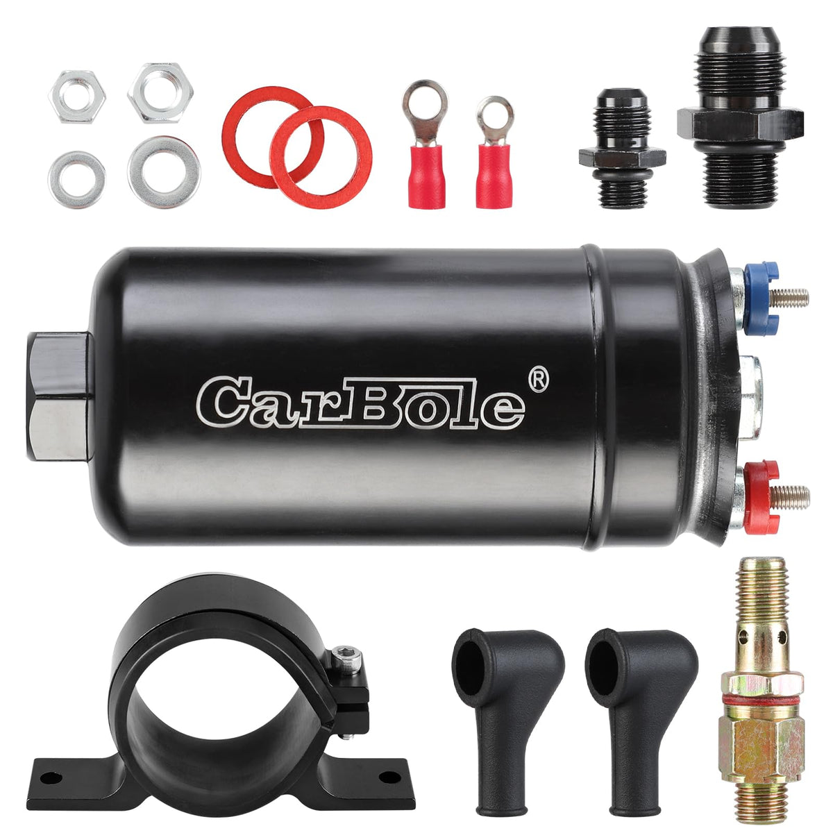 CarBole pump held in hand for size-scale and compact-install benefit