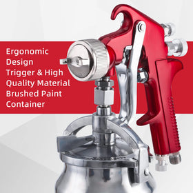 CarBole sprayer painting a wooden chair demonstrating smooth, even finish