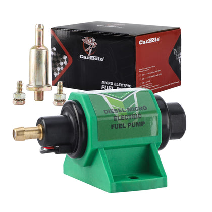 CarBole Super 12D front view showing compact diesel pump and benefits