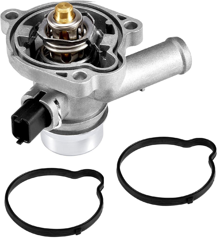 CarBole front profile of thermostat housing showing ports and secure fit benefit