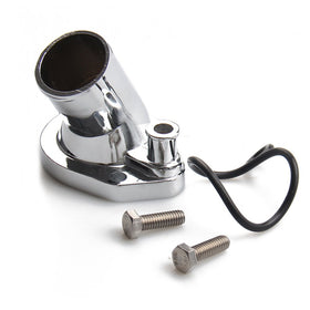 CarBole front view of chrome thermostat housing showing clean fit and improved aesthetics