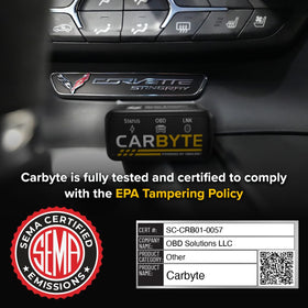 Carbyte lifestyle shot in truck on road showing smoother driving experience