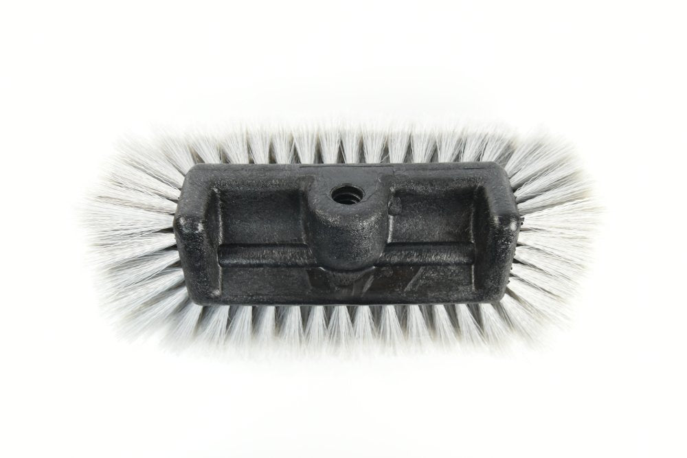 CARCAREZ brush head cleaning a car hood demonstrating soap retention and reach
