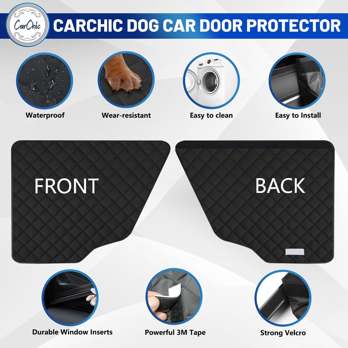 CarChic storage net bag with toys and treats for organized travel