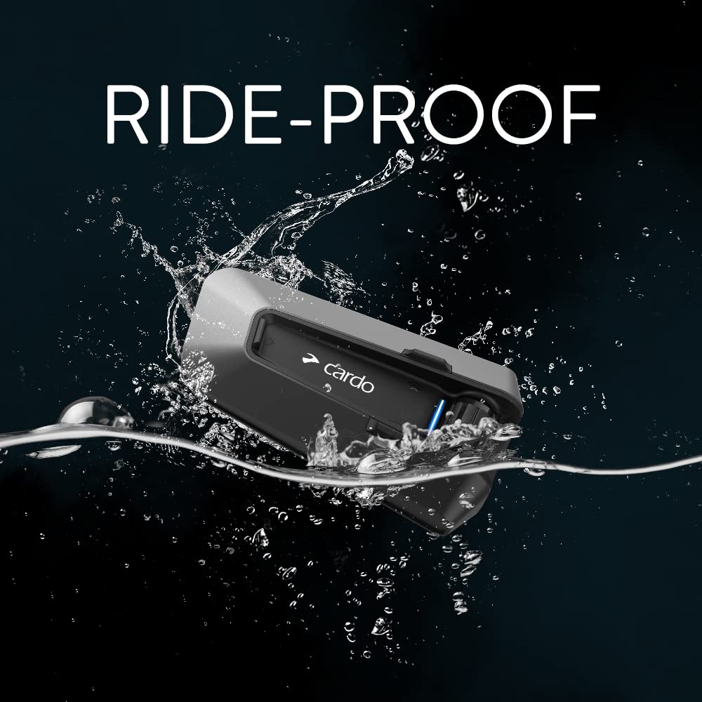 Cardo PACKTALK Edge magnetic air mount snapping on for secure helmet attachment