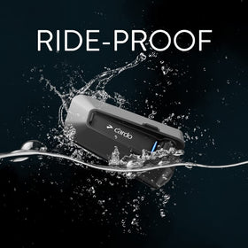 Cardo PACKTALK Edge magnetic air mount snapping on for secure helmet attachment
