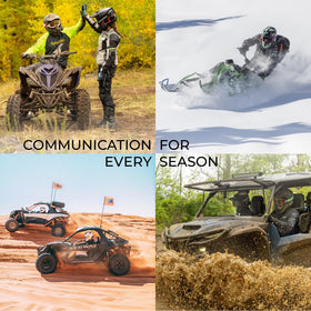 Cardo PACKTALK Edge ORV side profile mounted on helmet demonstrating secure fit advantage