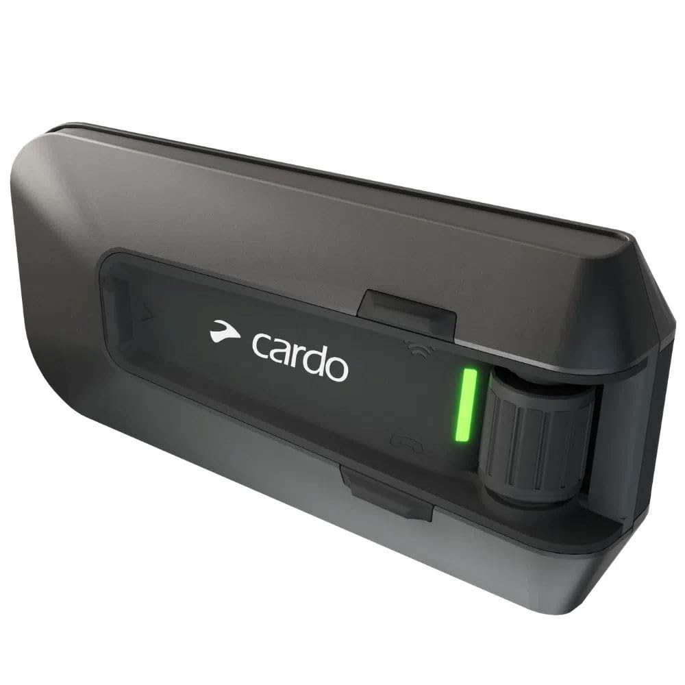 Cardo PACKTALK Edge speaker and boom microphone detail for clear voice pickup