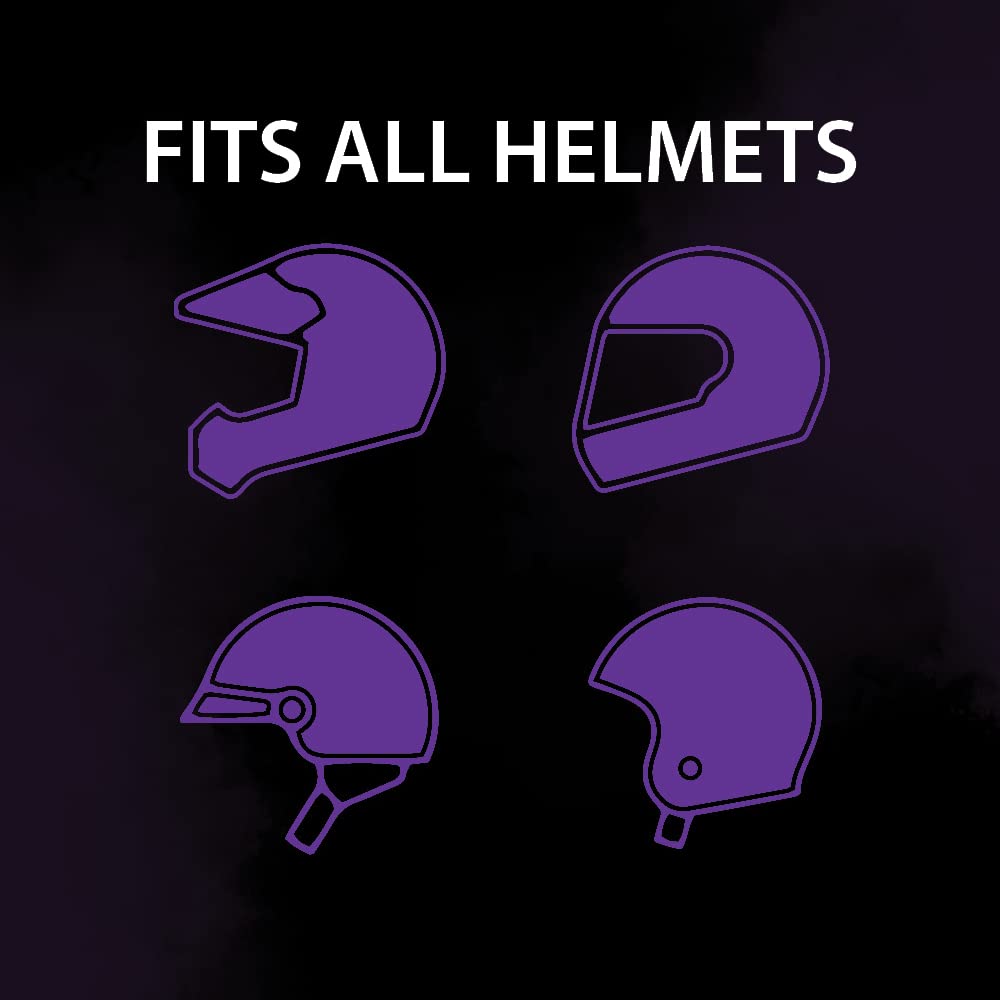 Cardo PACKTALK NEO mounted on full-face helmet for secure on-bike fit