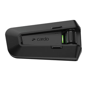 Cardo PACKTALK PRO front profile showing compact mount and interface for easy use