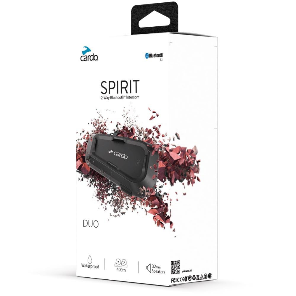 Cardo Spirit side mount close-up showcasing secure helmet attachment for stability