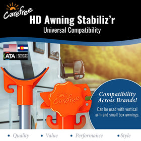 CAREFREE close-up of swivel foot demonstrating secure ground contact and stability