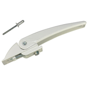 Carefree white lift handle front view showing shape and mounting benefits