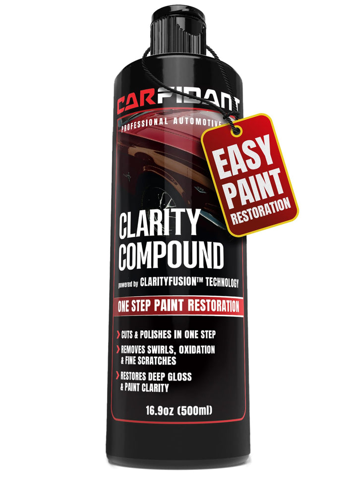 Carfidant bottle front view showing product and easy identification benefit