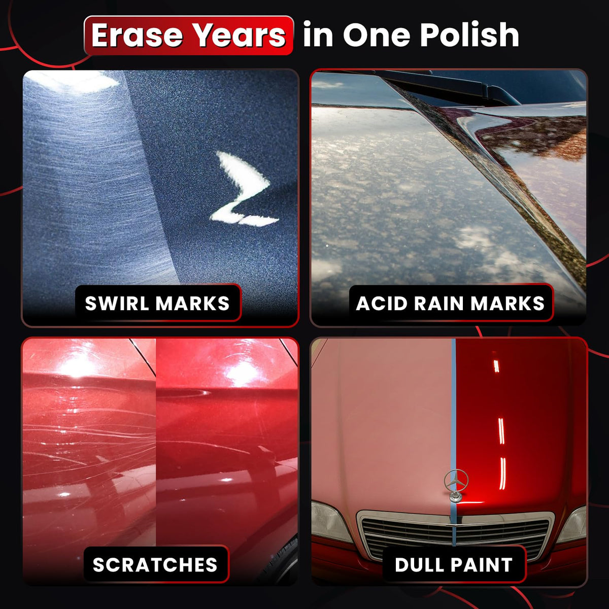 Carfidant applied by hand showing controlled spot correction benefit