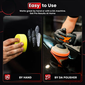 Carfidant used with dual-action polisher for faster, consistent results benefit