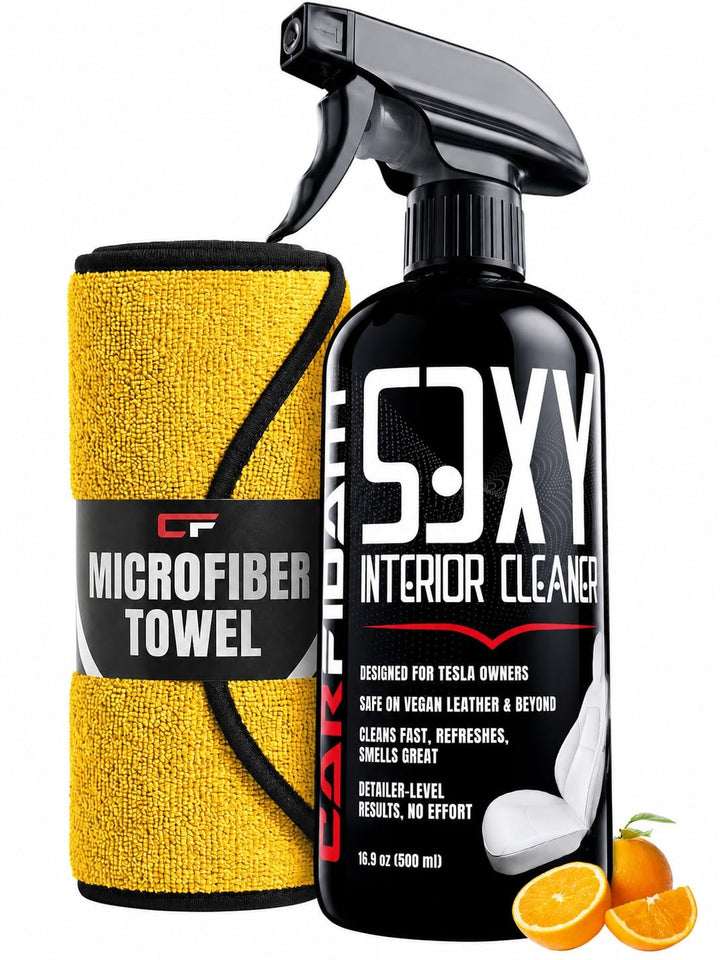 Carfidant front packaging showing 16oz kit and included towel for easy cleaning