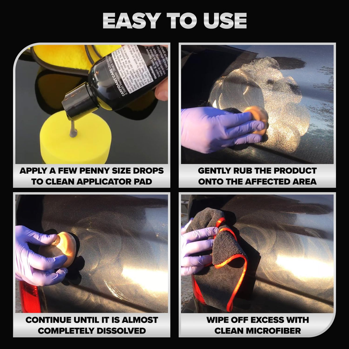 Carfidant kit scale next to hand showing compact kit size for convenient at-home use