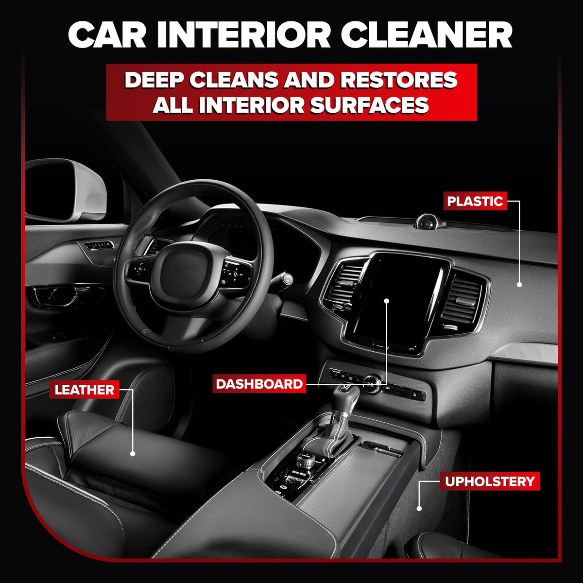 Carfidant used on leather seat restoring natural finish without shine