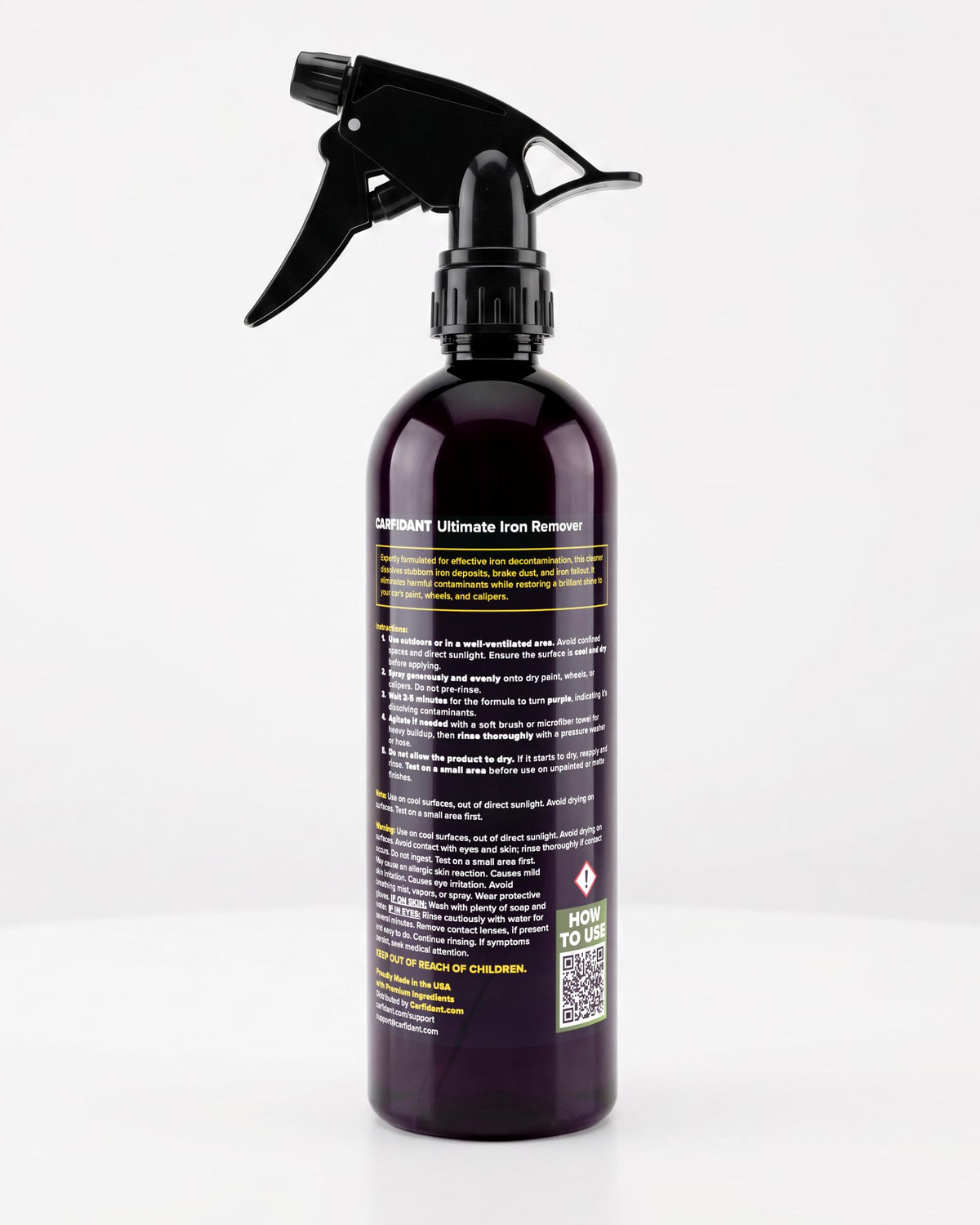 Carfidant included in a detailing kit to illustrate practical use during car care routine