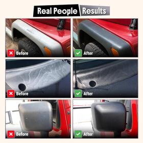 Carfidant used during outdoor detailing session, practical maintenance and refreshed trim