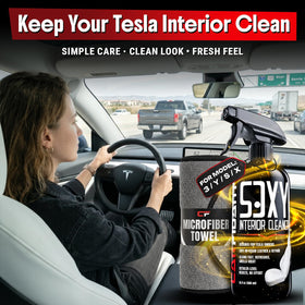 Carfidant in Tesla interior lifestyle shot showing maintained cabin appeal
