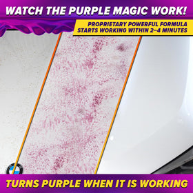 Carfidant spray on wheel demonstrating easy application and fast contamination removal