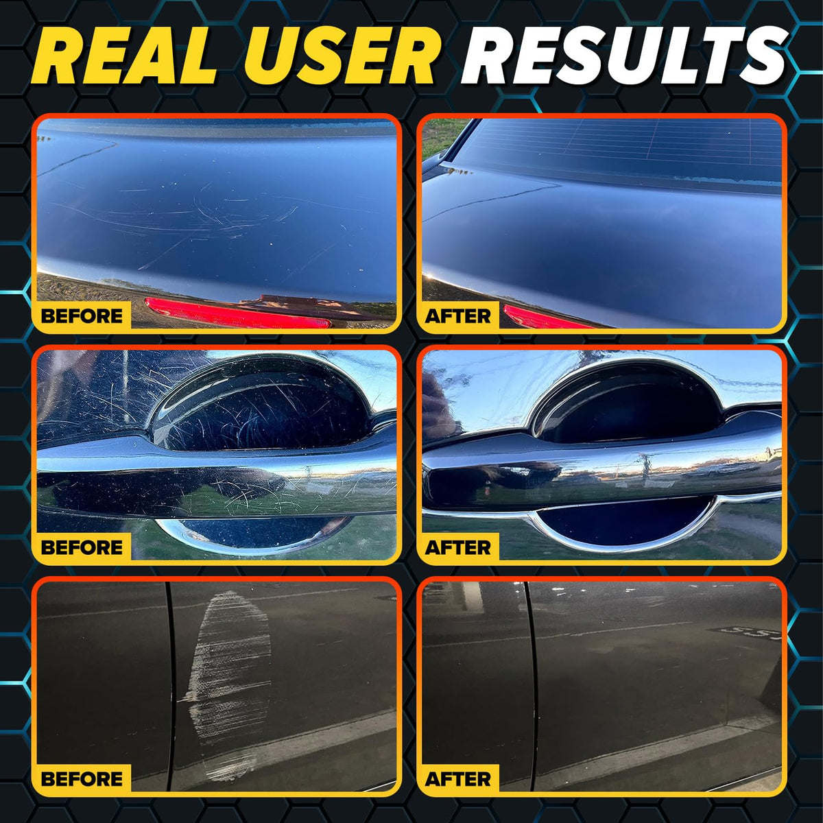 Carfidant spray in use on car door panel demonstrating easy application