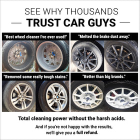 CarGuys cleaning whitewall tire showing bright restored appearance