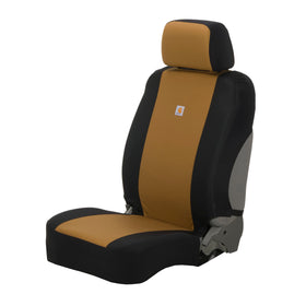 Carhartt front view showing full bench cover protecting upholstery