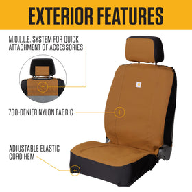 Carhartt headrest cover detail matching seat for complete protection