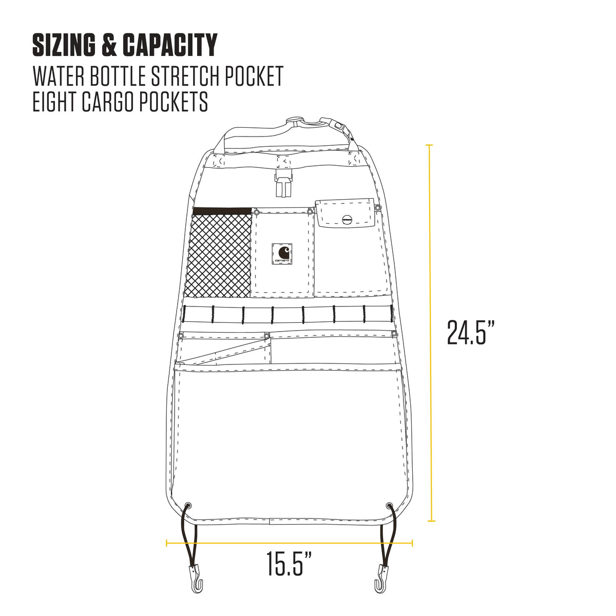 Carhartt CORDURA nylon texture close-up showing durable water-resistant fabric benefit
