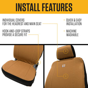 Carhartt side detail highlighting breakaway stitching for airbag safety