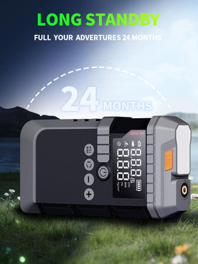 carhelper CYD21 held in hand to show compact size and easy trunk storage