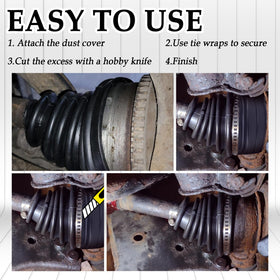 carleef CV boot fitted on axle showing protective seal and retained grease