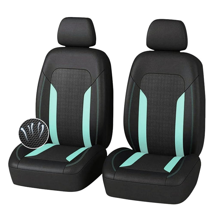 carleef front seat full view showing mint covers and cool airflow benefit