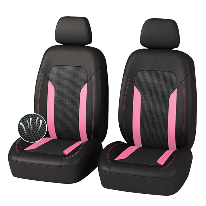 carleef front seat full view in pink showing breathable comfort