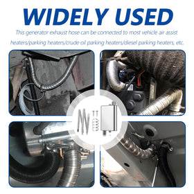 carleef diesel heater exhaust kit fitted in RV showing quieter, safer exhaust discharge