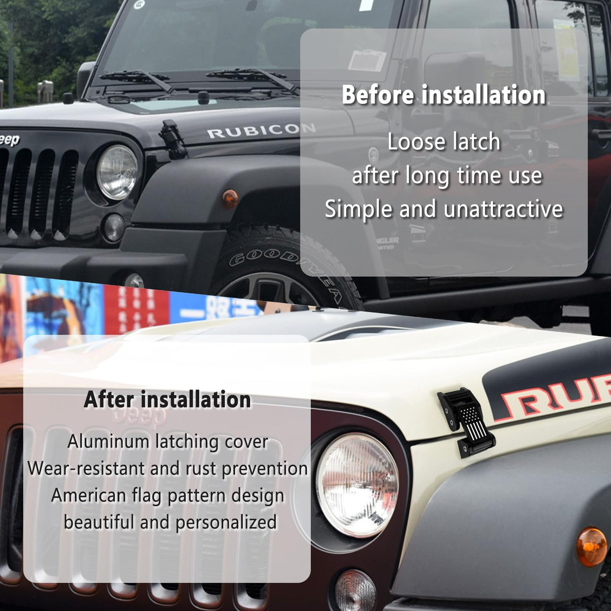 carleef side profile installed on hood demonstrating reduced vibration