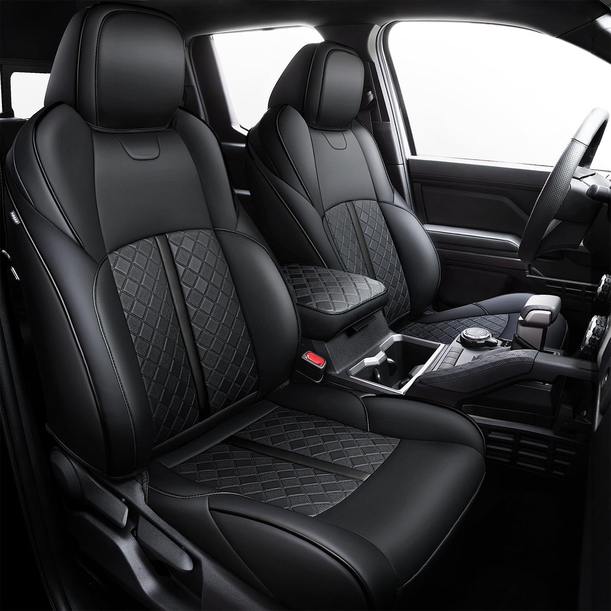 Carlimeki front seat cover full set showing clean fit and protection