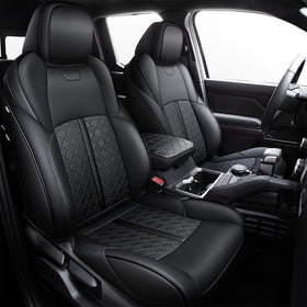 Carlimeki front seat cover full set showing clean fit and protection