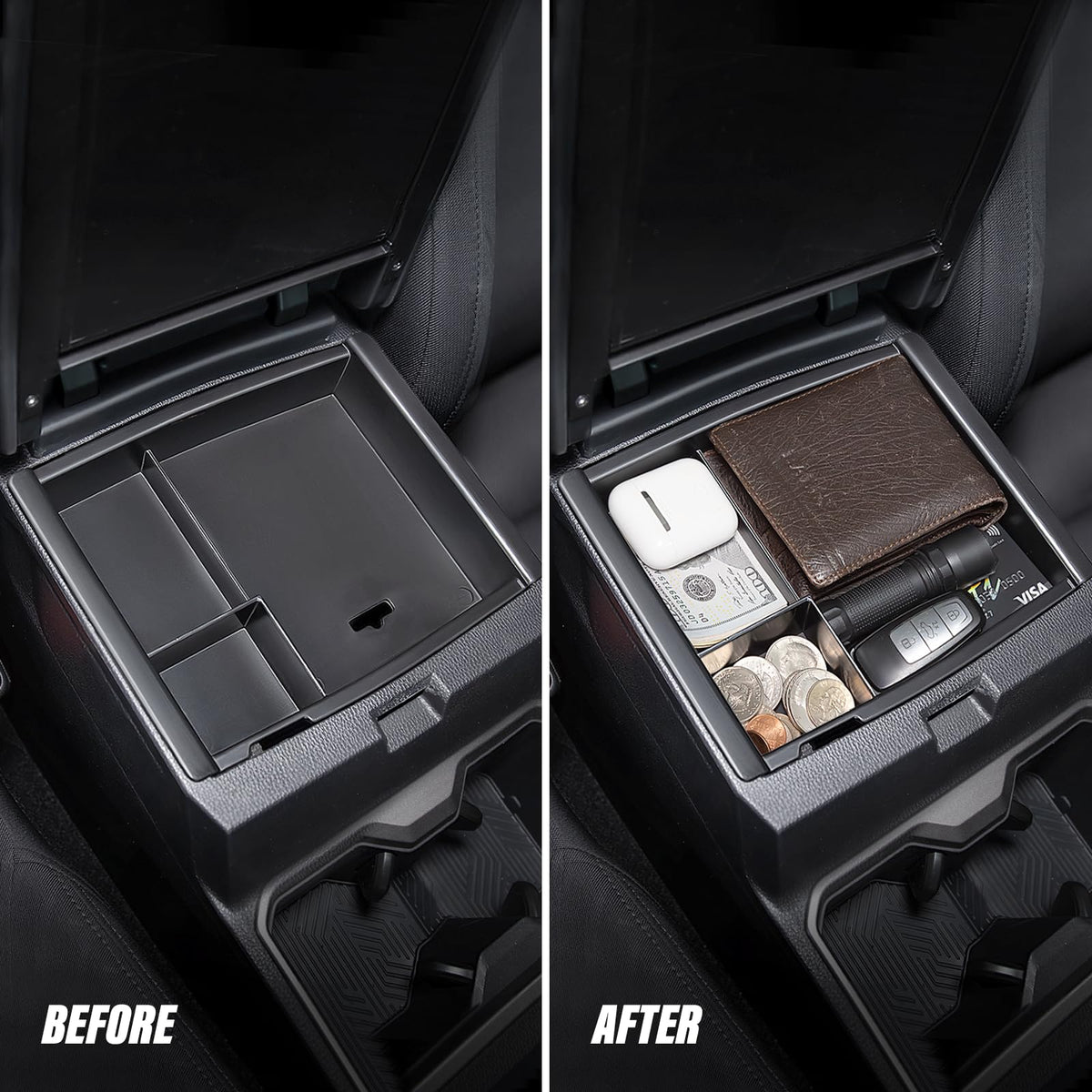Carlimeki hidden box open with keys and charger for discreet secure storage