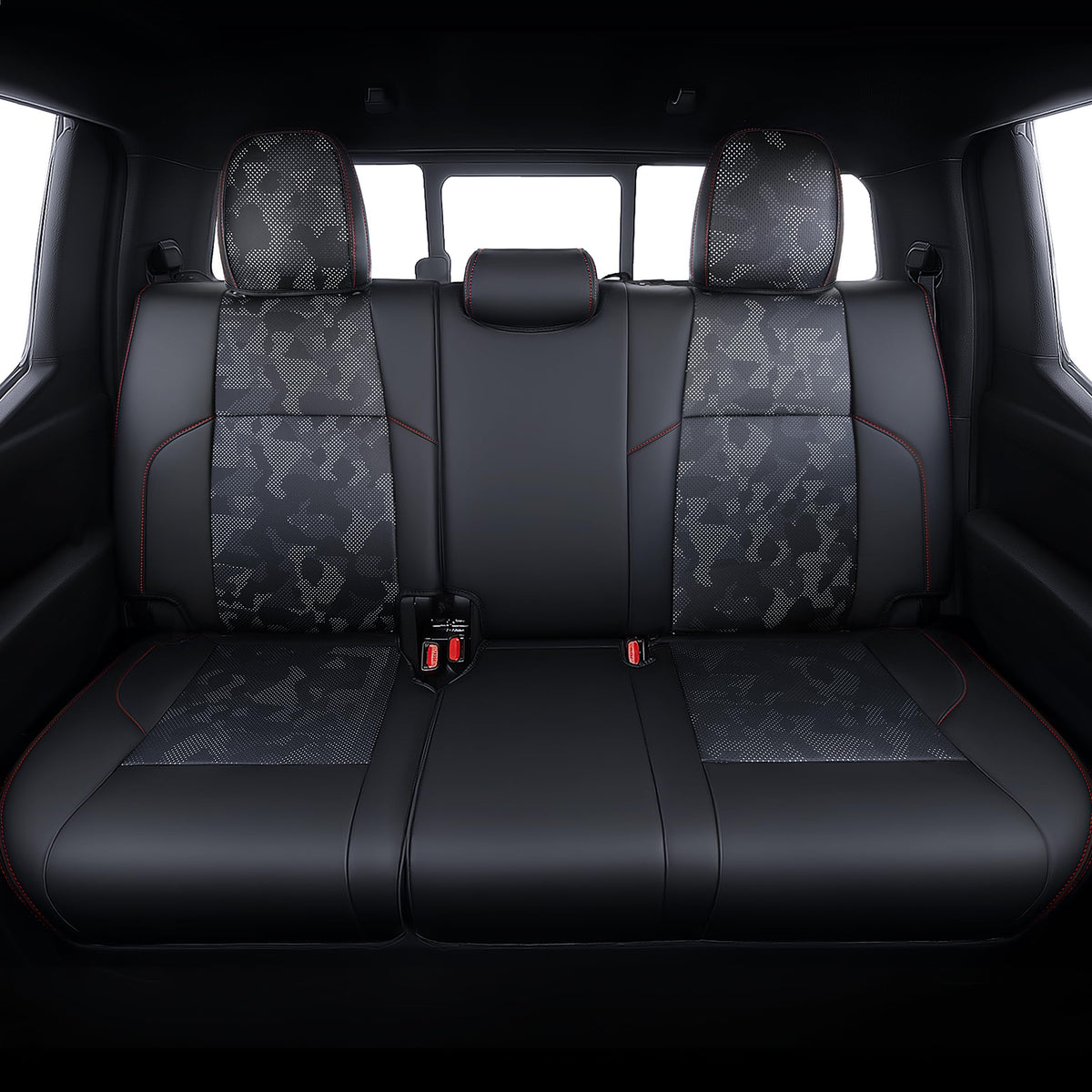 Carlimeki rear seat with folded access demonstrating storage usability